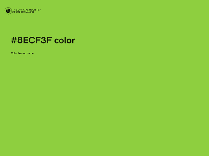 #8ECF3F color image