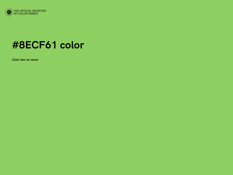 #8ECF61 color image