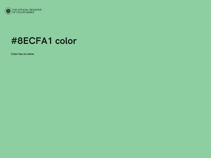 #8ECFA1 color image