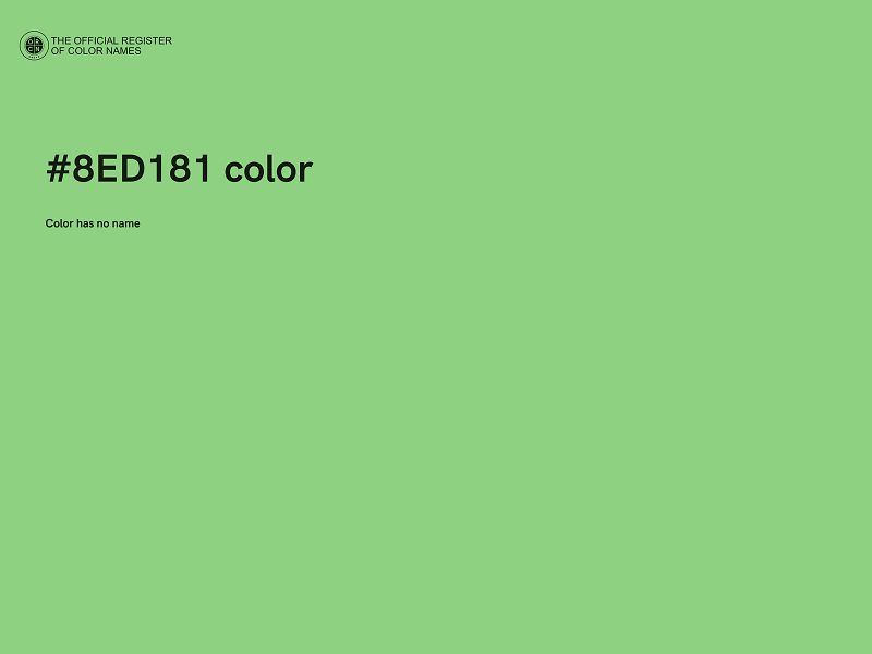 #8ED181 color image