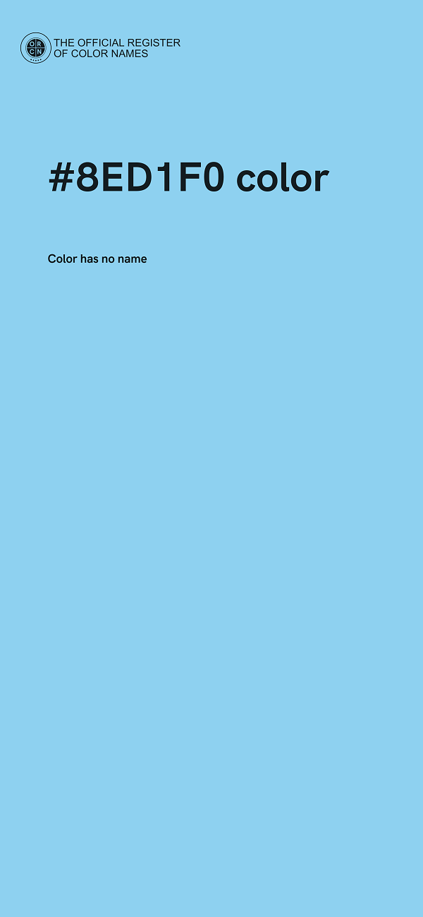 #8ED1F0 color image