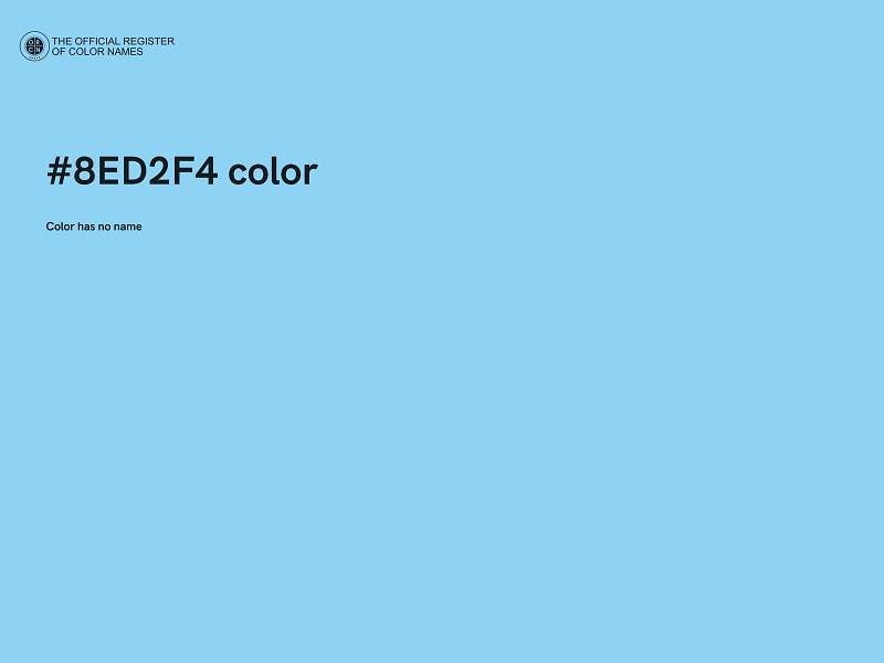 #8ED2F4 color image