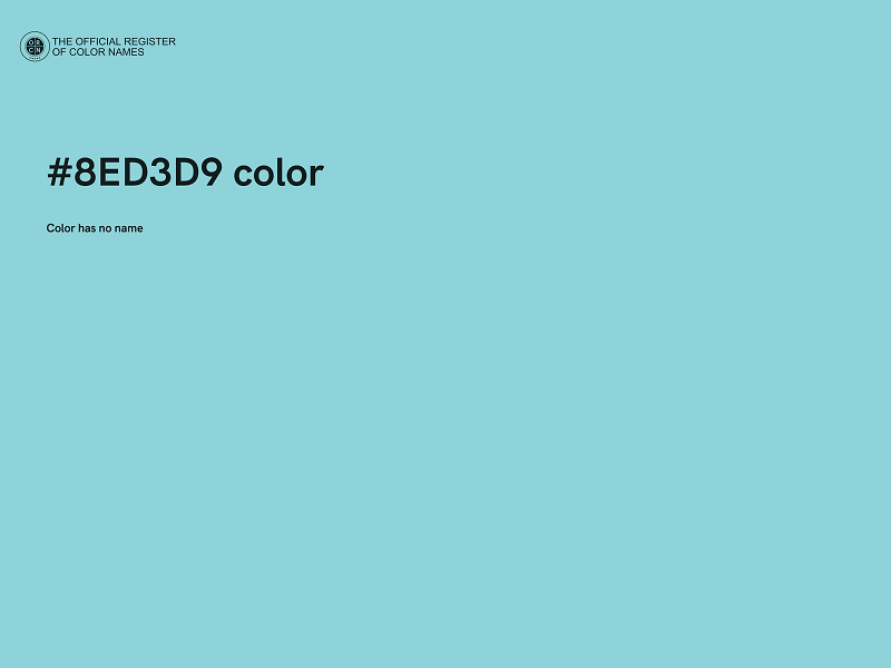 #8ED3D9 color image