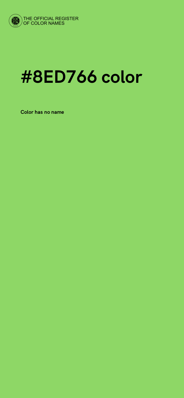 #8ED766 color image