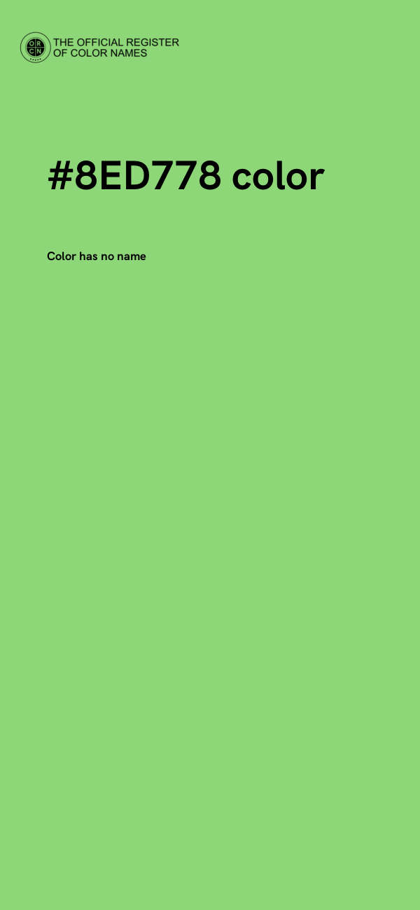 #8ED778 color image