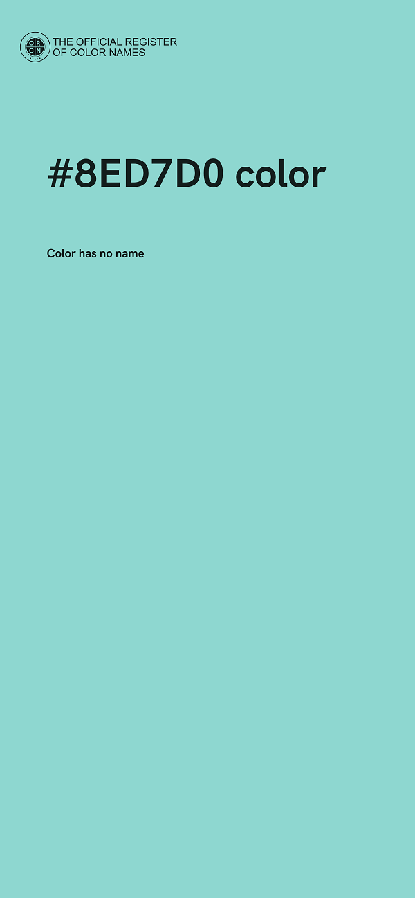 #8ED7D0 color image