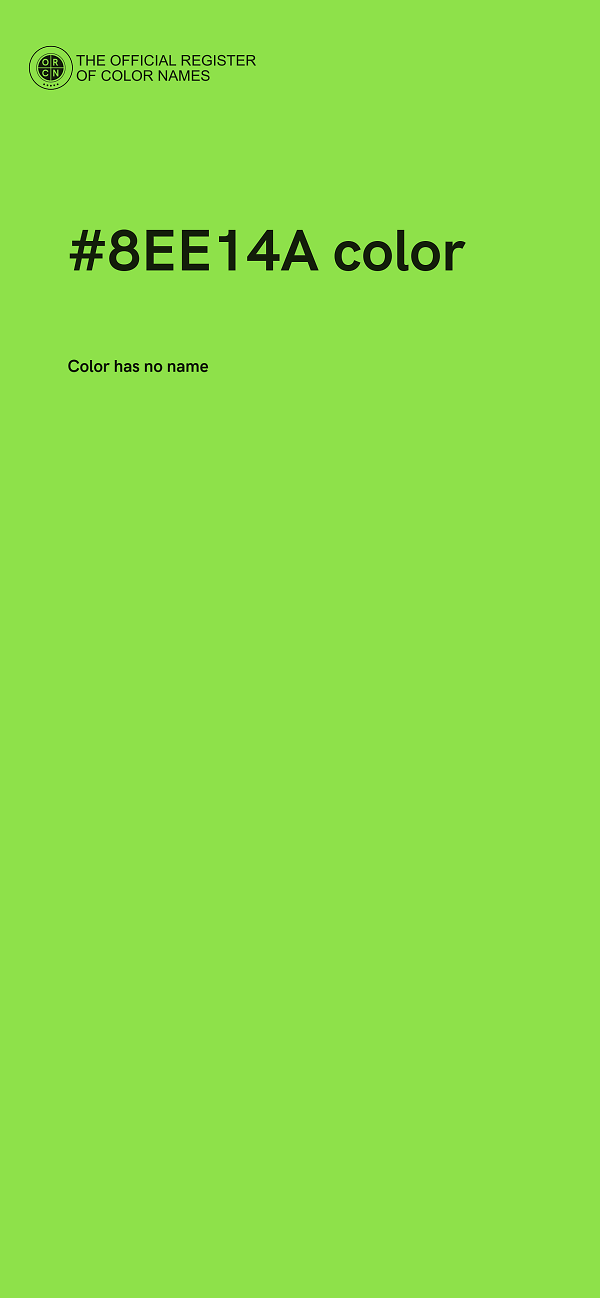 #8EE14A color image