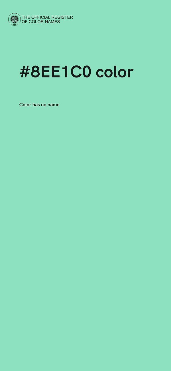 #8EE1C0 color image