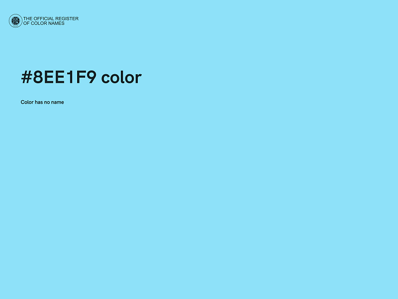 #8EE1F9 color image