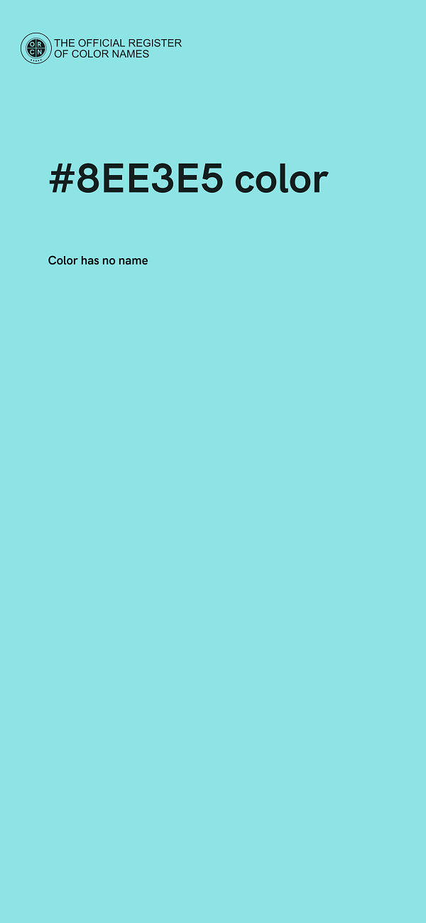 #8EE3E5 color image