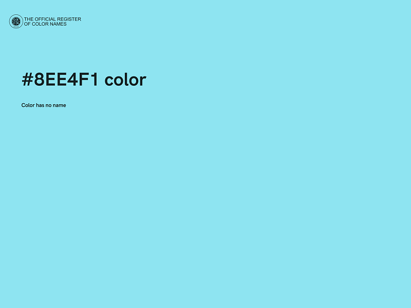 #8EE4F1 color image