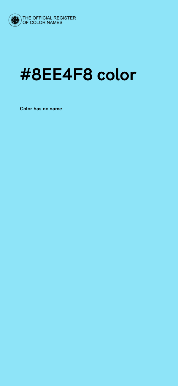 #8EE4F8 color image
