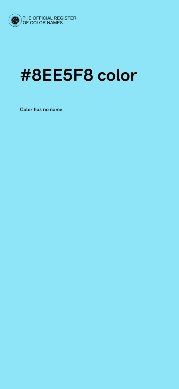 #8EE5F8 color image