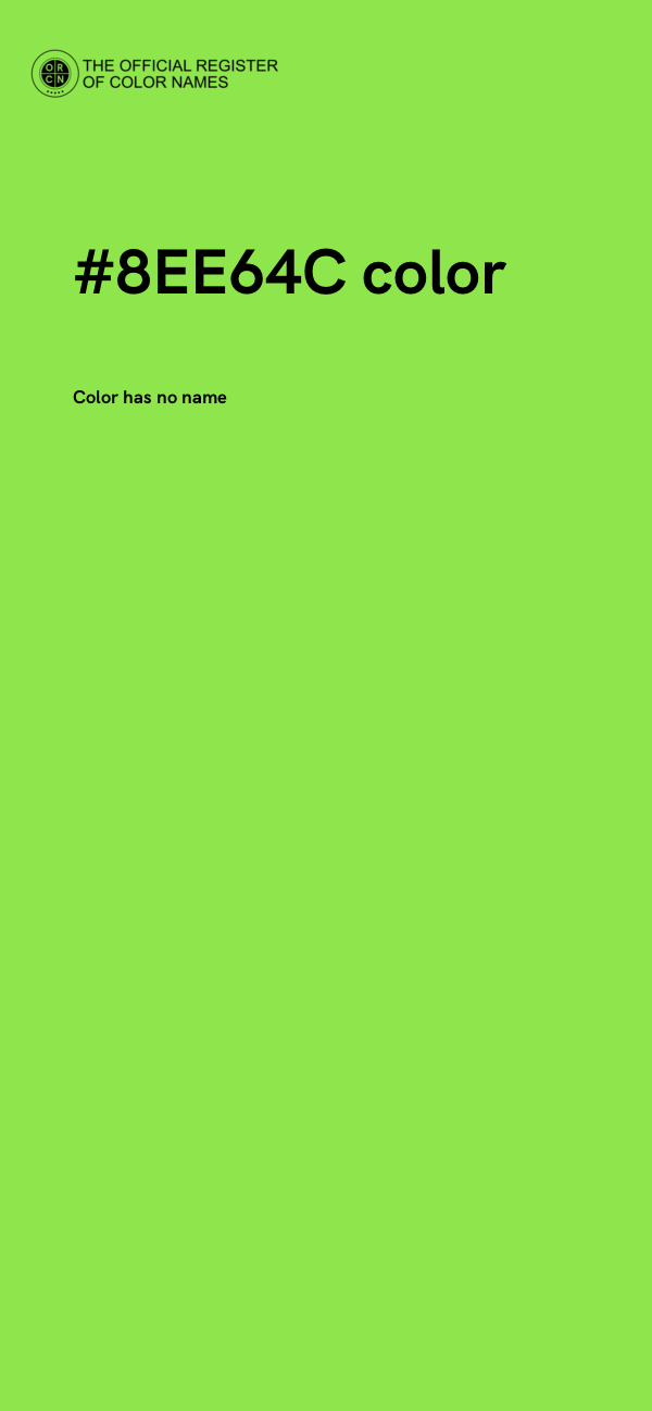 #8EE64C color image