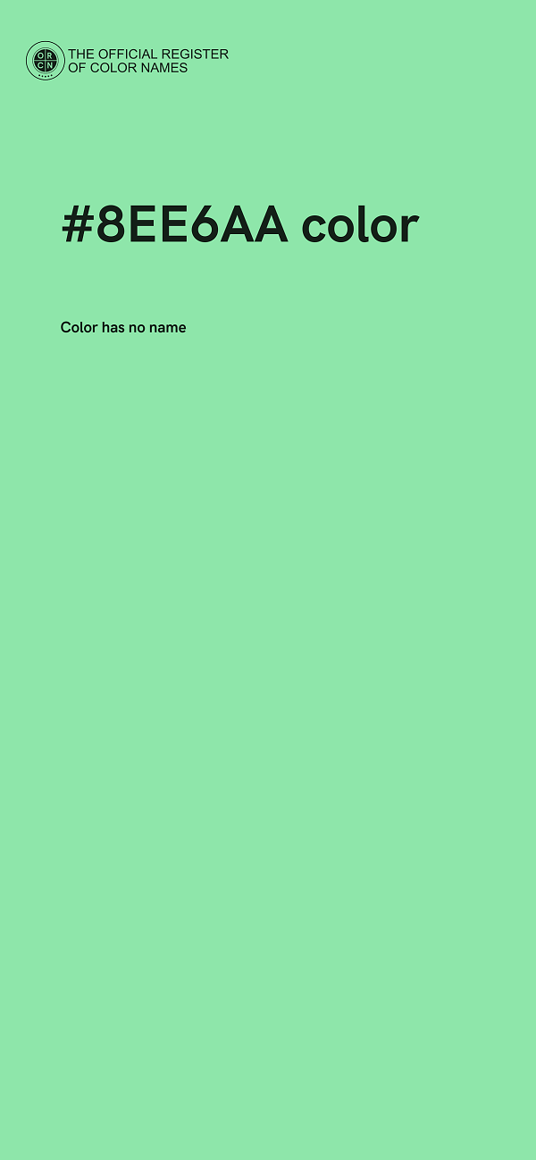 #8EE6AA color image