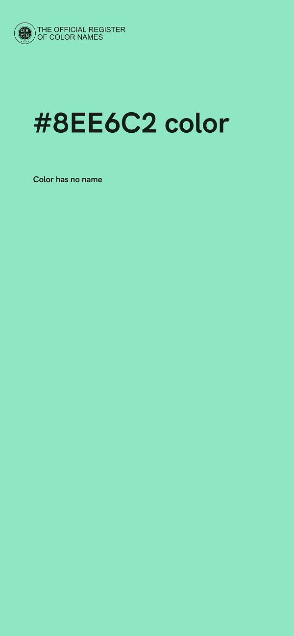 #8EE6C2 color image