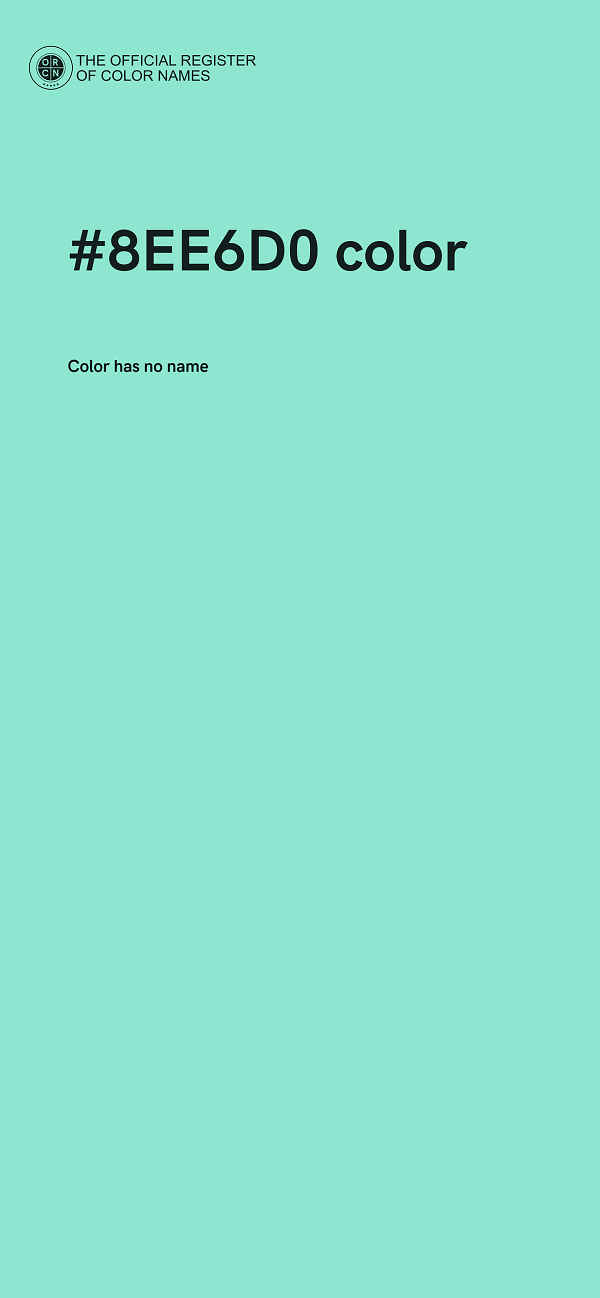 #8EE6D0 color image