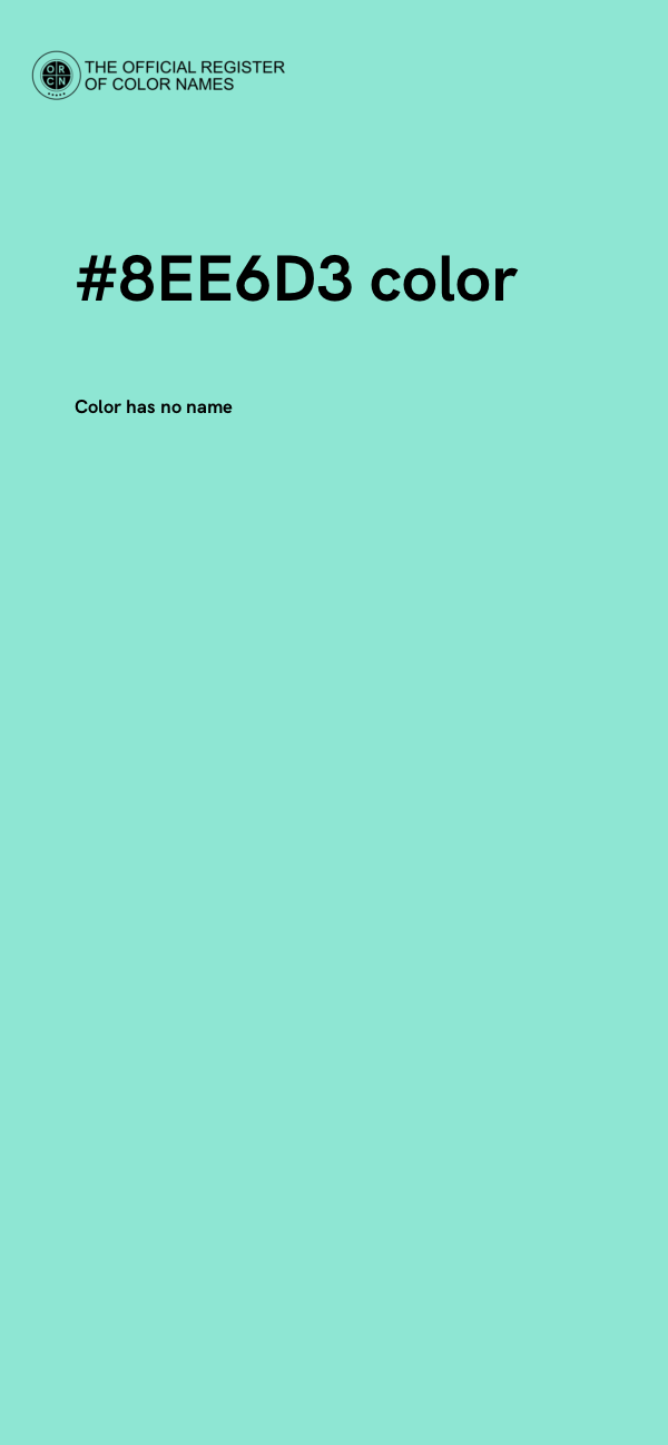 #8EE6D3 color image