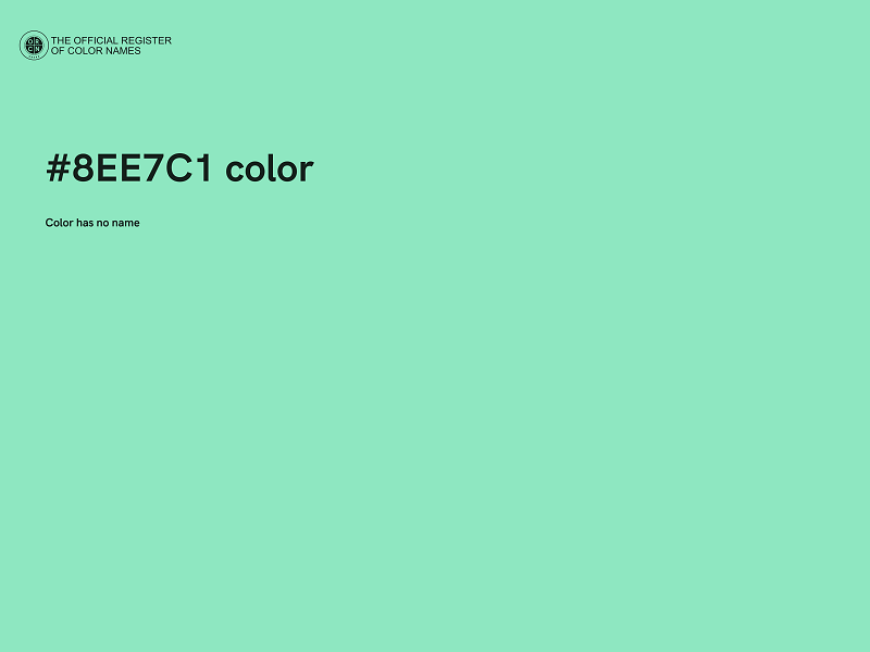 #8EE7C1 color image