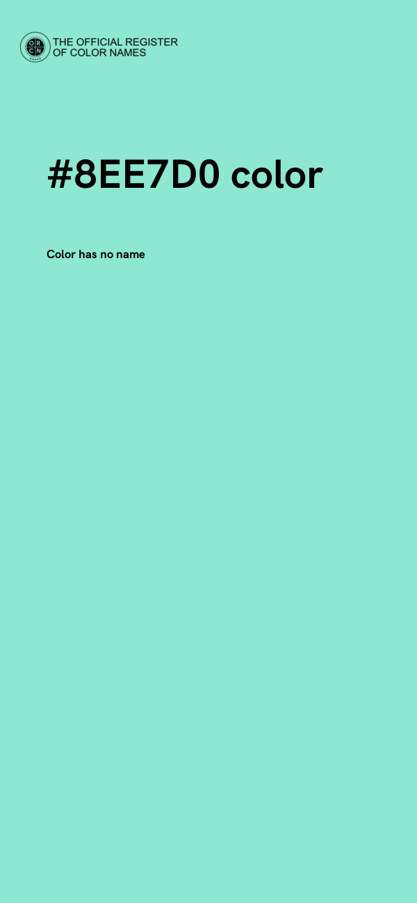 #8EE7D0 color image