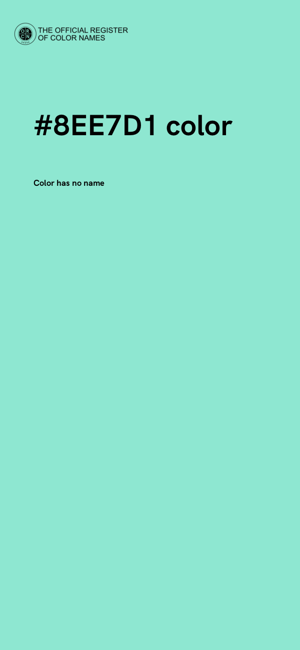 #8EE7D1 color image