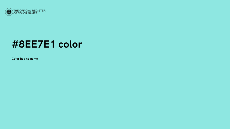 #8EE7E1 color image