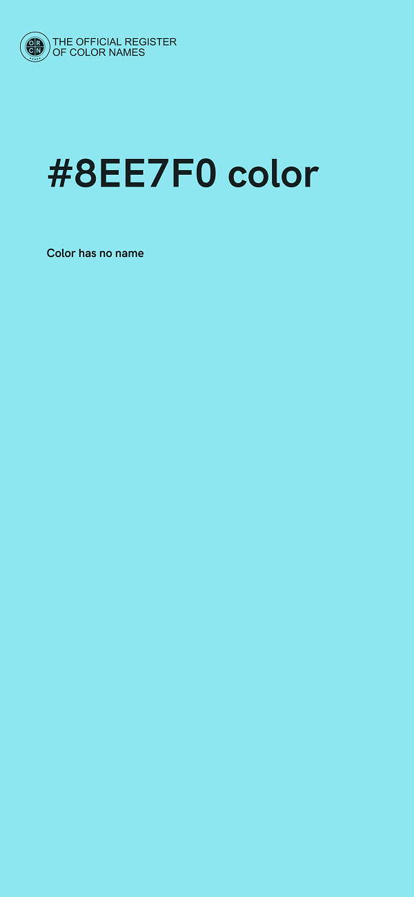 #8EE7F0 color image