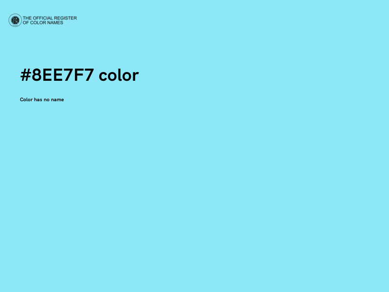 #8EE7F7 color image