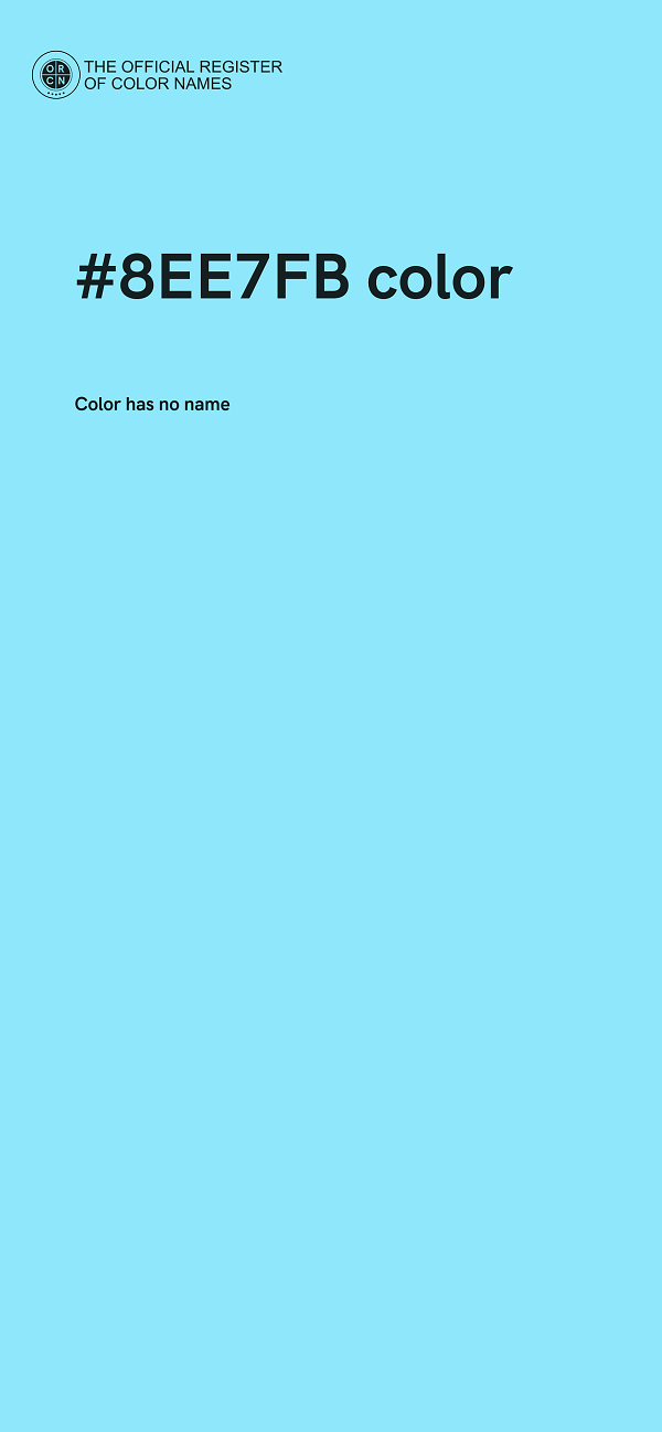 #8EE7FB color image