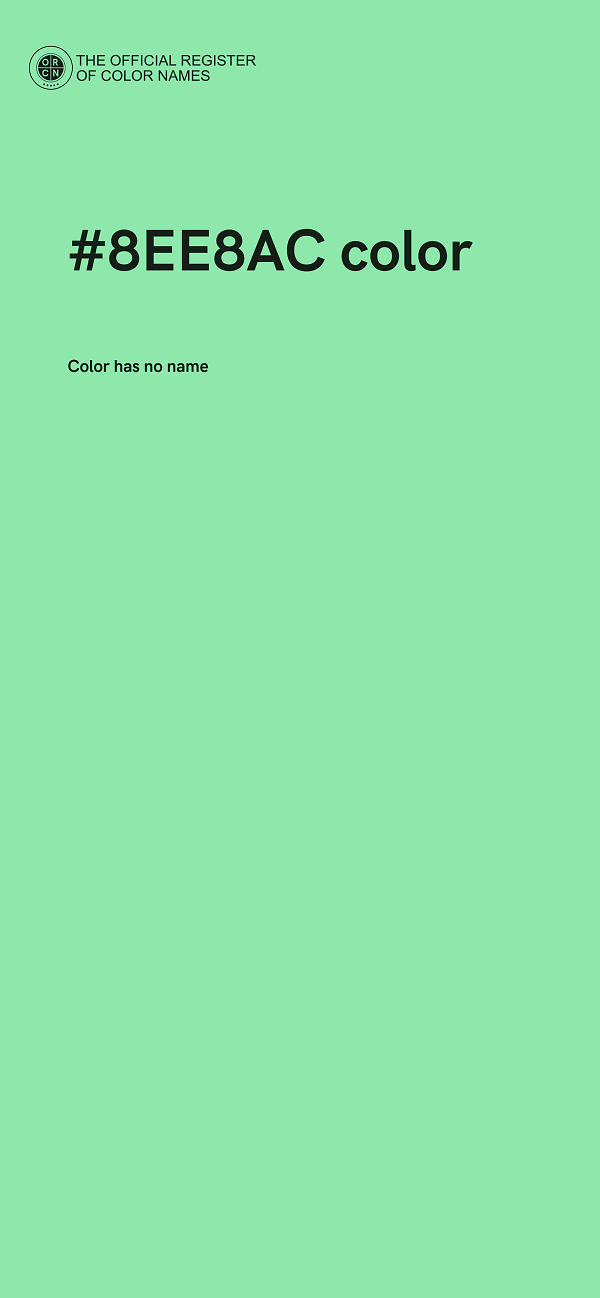 #8EE8AC color image