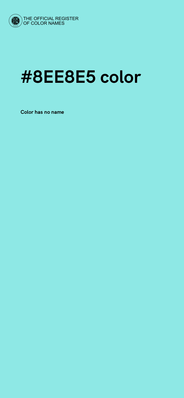 #8EE8E5 color image