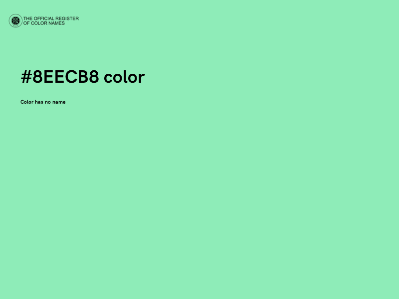 #8EECB8 color image