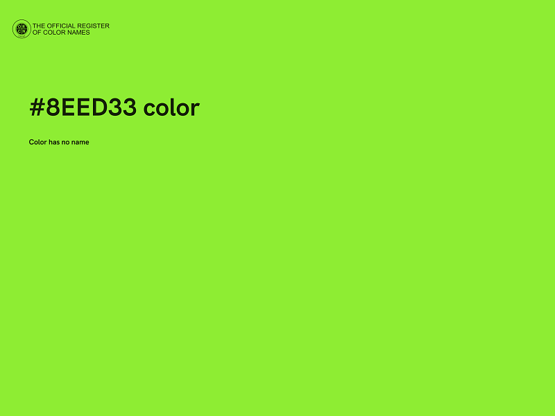 #8EED33 color image