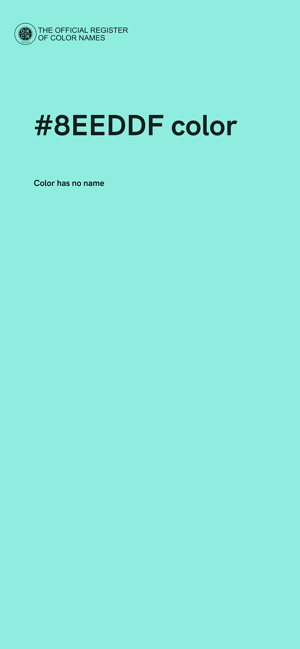 #8EEDDF color image