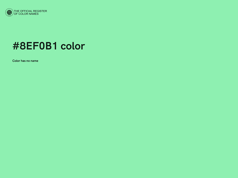 #8EF0B1 color image