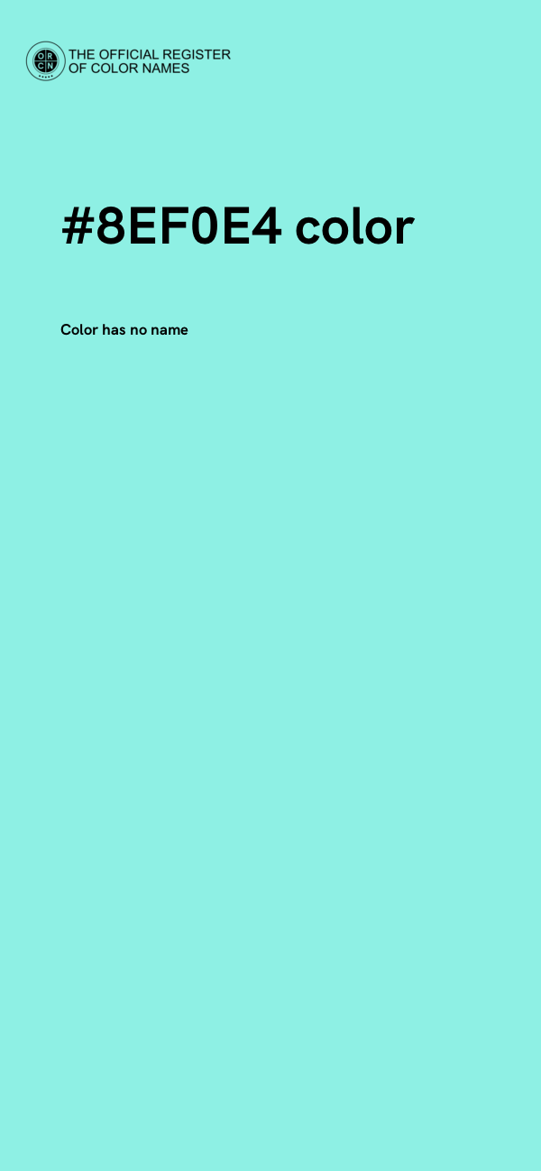 #8EF0E4 color image