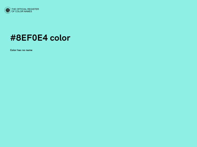 #8EF0E4 color image