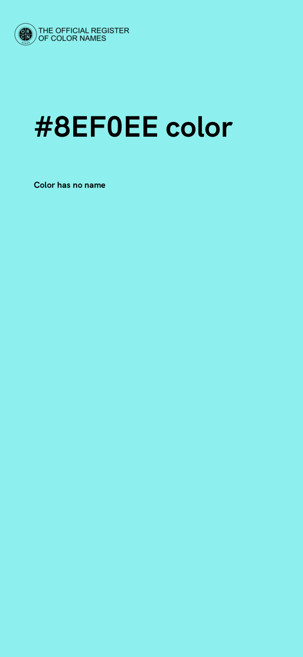 #8EF0EE color image