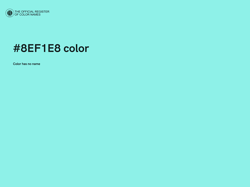 #8EF1E8 color image