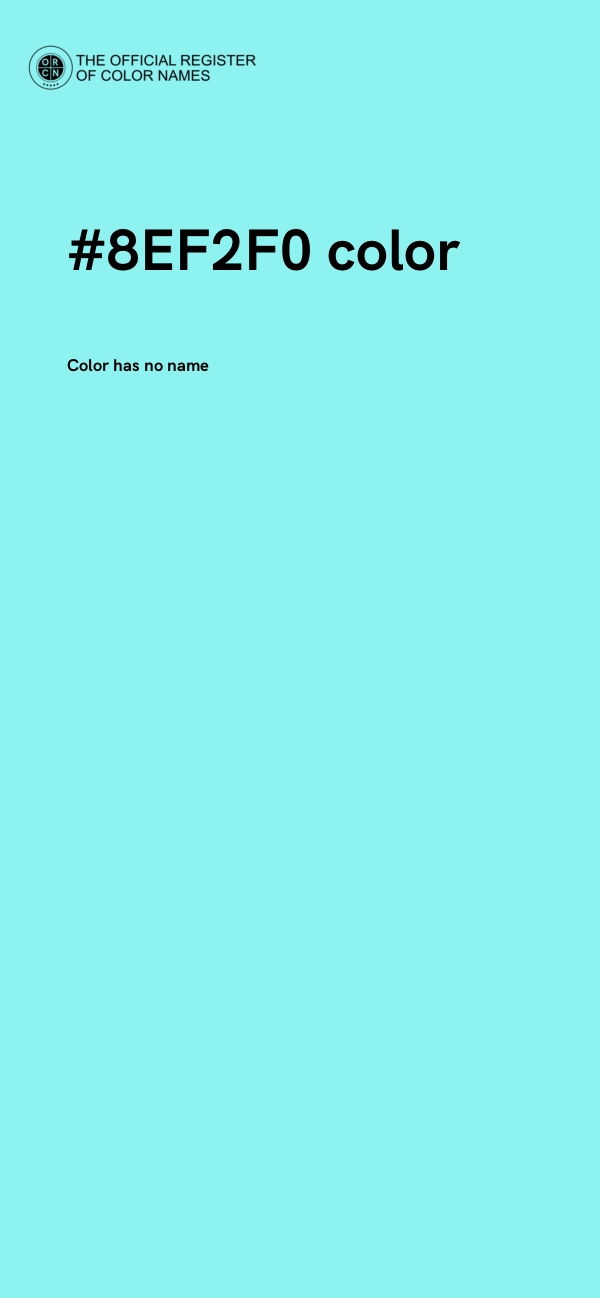 #8EF2F0 color image