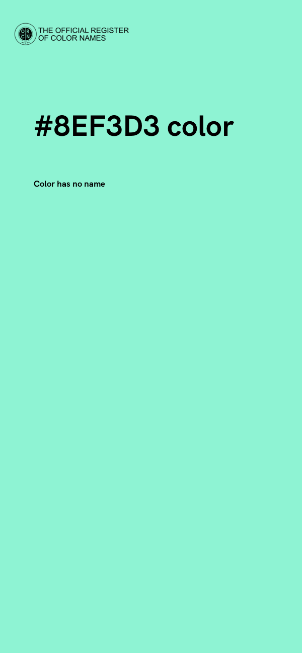 #8EF3D3 color image
