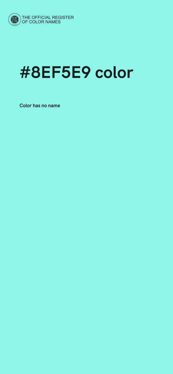 #8EF5E9 color image