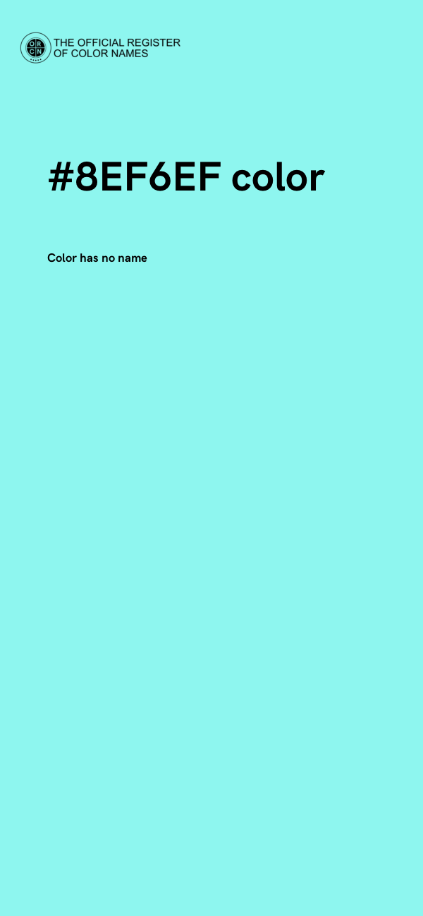 #8EF6EF color image