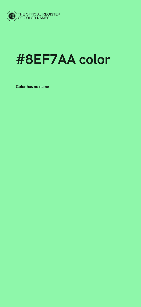 #8EF7AA color image