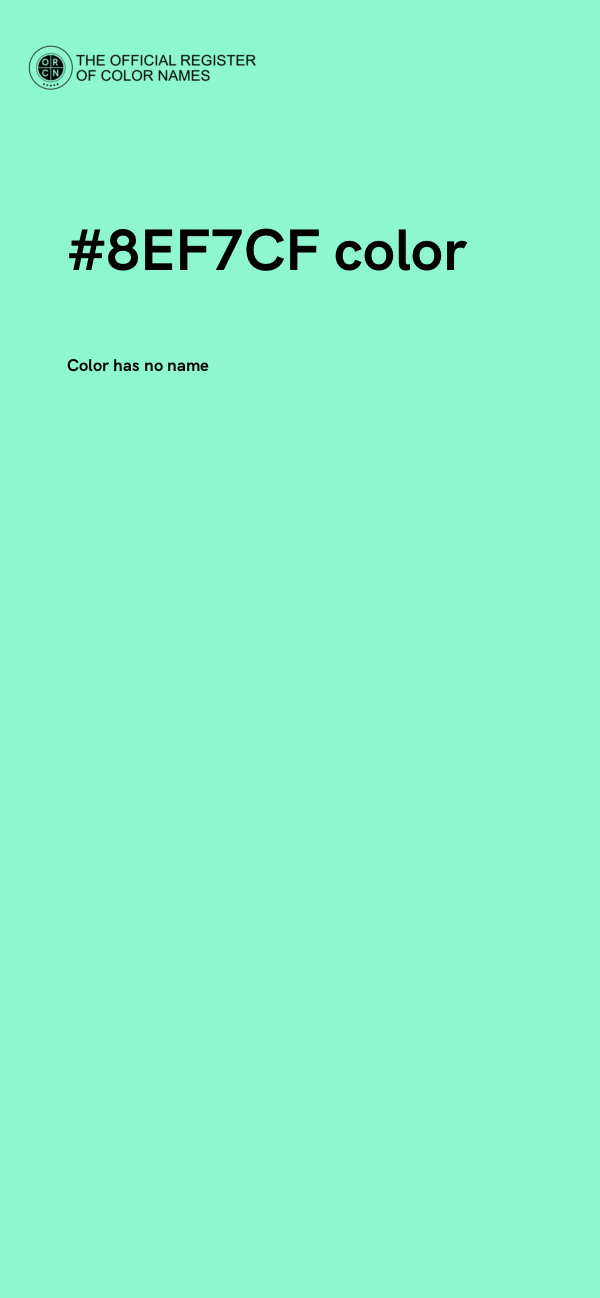 #8EF7CF color image