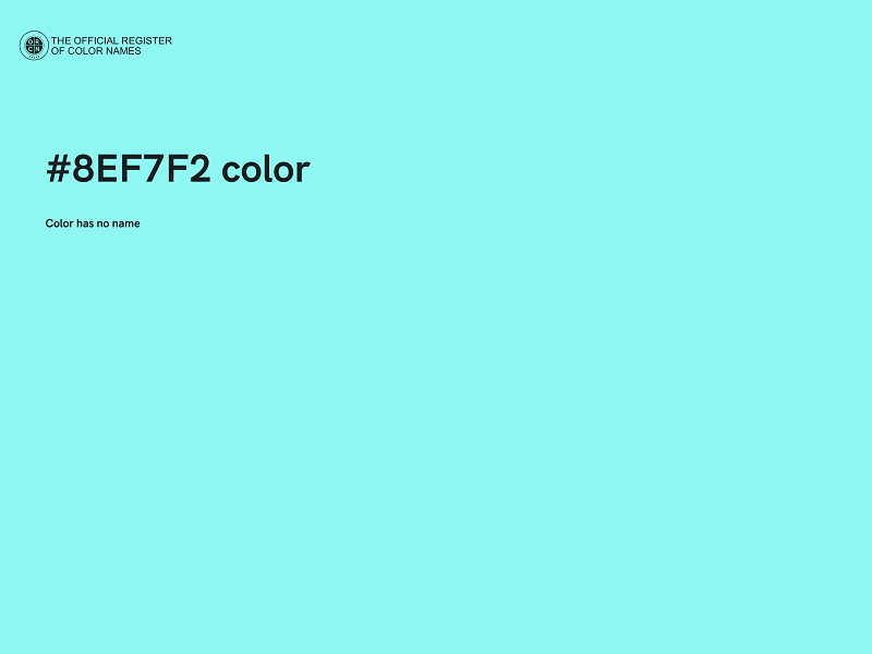 #8EF7F2 color image