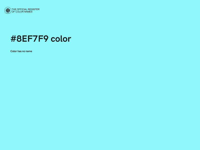 #8EF7F9 color image