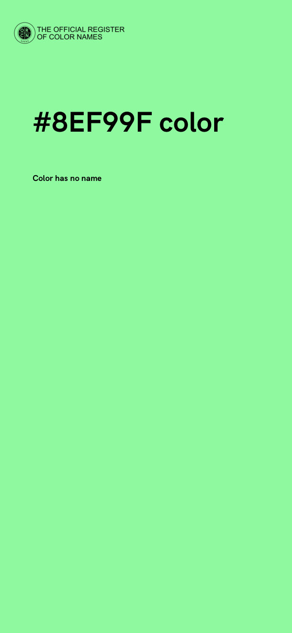 #8EF99F color image