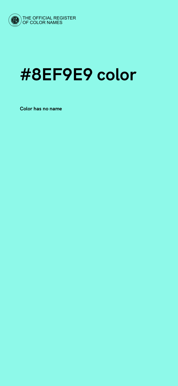 #8EF9E9 color image