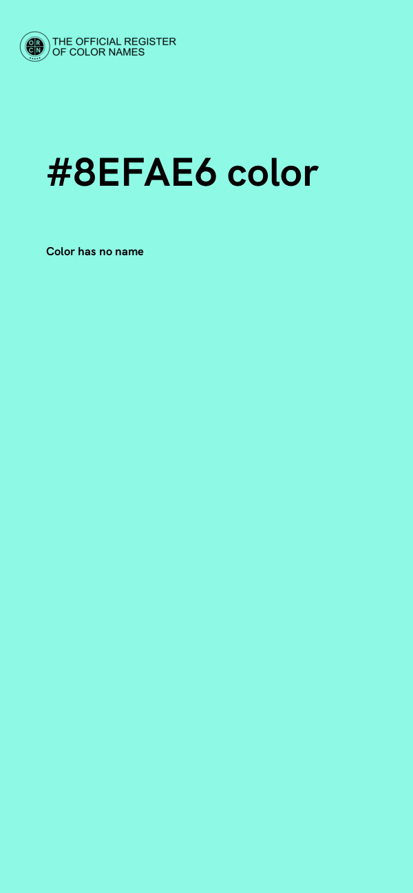 #8EFAE6 color image